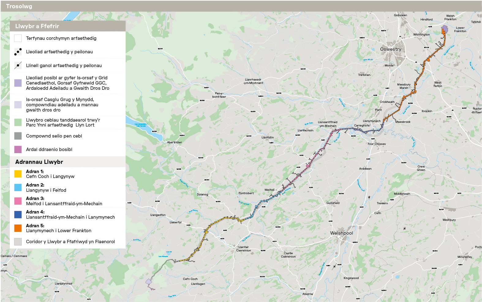 Ein map llwybr dewisol